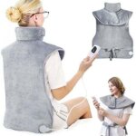 Coussin chauffant dos 61 x 94 cm coussin chauffant cervicale 6 niveaux de chaleur 4 r�glages minuterie ...