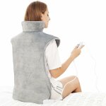 Coussin chauffant dos electrique epaule et nuque 5694cm, 6 niveaux de chaleur, minuterie d'arrt automatique ...