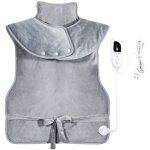 Coussin chauffant pour dos, electrique epaule taille et nuque, couverture chauffante, pour femmes hommes, ...