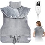 Coussin chauffant pour dos, electrique epaule taille et nuque, couverture chauffante, pour femmes hommes, ...
