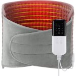Coussin chauffant electrique 125x30cm ceinture chauffante lombaire 6 niveaux de temp�rature et arr�t ...