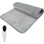 Coussin chauffant lectrique, 19, 7x39, 4 pouces couverture chauffante en flanelle douce avec 10 niveaux ...