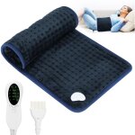 Coussin chauffant electrique couverture chauffant, chauffe dos avec 10 niveaux de temprature, minuterie, ...