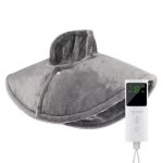 Coussin chauffant epaules et dos tour de cou, chauffe �paules �lectrique avec 9 niveaux de chauffage ...