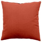 Coussin d�co uni d�houssable  panama  40x40cm terracotta