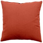 Coussin d�co uni d�houssable  panama  60x60cm terracotta