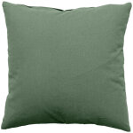 Coussin d�co uni d�houssable  panama  60x60cm vert argile