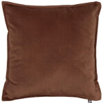 Coussin d�co uni  lilou  45x45cm marron tonka