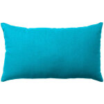 Coussin d�co uni  panama  30x50cm turquoise