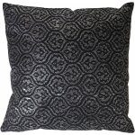 Hhg - jamais utilis] coussin de dcoration, aspect baroque, coussin avec bourrage, noir, effet brillant ...