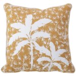 Coussin déhoussable style végétal beige 40x40 cm Coussin déhoussable style végétal beige 40x40 cm