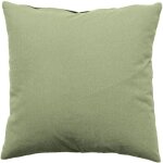 Coussin dhoussable uni en coton vert olive 60x60 cm