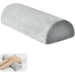Coussin demi - lune polyvalent en mousse � m�moire, housse velours amovible, soutien cou / jambes / taille ...