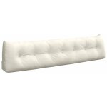 Coussin de dos cr�me 200 x 24 x 50 cm velours vidaxl