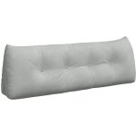 Coussin de dos gris clair 140 x 24 x 50 cm velours vidaxl