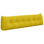 Coussin de dos jaune 180 x 24 x 50 cm velours vidaxl