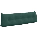 Coussin de dos vert fonc 160 x 24 x 50 cm velours vidaxl
