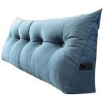 Coussin de dossier en daim, idal pour lit et canap, coussin de lecture avec housse amovible 60x50x20 ...
