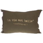 Coussin �lixir kaki ? 40 x 60 cm - 40x60cm - vert kaki