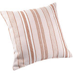 Coussin ext�rieur d�perlant ray� orange 50x50 cm