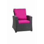 Coussins de fauteuil tress� en r�sine 56x52x7 + 56x50 1 pi�ce coussin l'ext�rieur rose coussin de jardin ...