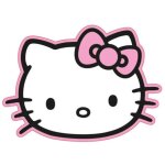 Coussin forme hello kitty blanc - 40x40