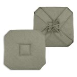 Coussin galette de chaise 4 rabats 40x40cm lichen chinee