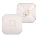 Coussin galette de chaise 4 rabats 40x40cm lin chinee