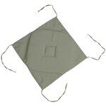Coussin galette de chaise 4 rabats sauge 40x40cm
