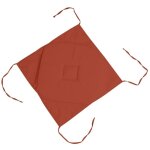 Coussin galette de chaise 4 rabats terracotta 40x40cm
