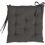 Coussin ou galette de chaise en coton coloris anthracite
