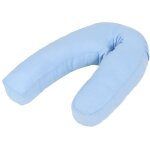 Vidaxl coussin de grossesse en forme de j 54x(36 - 43) cm bleu