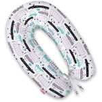 Coussin de grossesse long pour dormir avec housse amovible - cars gris et turquoise Coussin de grossesse long pour dormir avec housse amovible - cars gris et turquoise