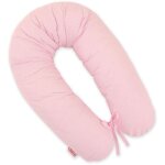 Coussin de grossesse long pour dormir avec housse amovible - rayures roses