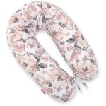Coussin de grossesse plus long pour dormir avec housse amovible - roses s�pia