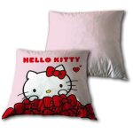 Coussin hello kitty rose et rouge - 35x35 cm