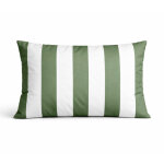 Coussin imperm�able d�houssable � rayures arcachon vert olive 60x40 cm