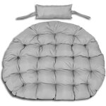 Coussin de jardin 120 cm pour fauteuil suspendu, nid de cigogne, imperm�able, gris