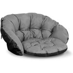 Coussin de jardin 122x40 cm pour balancelle suspendue, nid de cigogne, imperméable, gris Coussin de jardin 122x40 cm pour balancelle suspendue, nid de cigogne, imperméable, gris