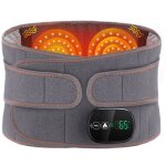 Coussin lombaire chauffant �lectrique, bande chauffante dorsale sans fil avec 3 modes de massage � chauffage ...