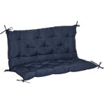 Coussin matelas assise dossier pour banc de jardin balancelle canap� grand confort 100 x 98 x 8 cm bleu ...