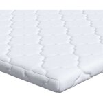 Coussins de matelas blanc 140 x 200 cm polyester sans colle vidaxl
