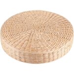 Coussin de mditation japonais en paille tresse -  30cm, tapis de sol zen pour jardin, yoga et dcoration ...