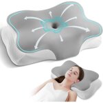 Coussin memoire de forme, oreiller ergonomique cervical, oreillers anti - ronflements, adapt� pour ceux ...