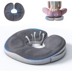 Coussin orthop�dique donut en mousse � m�moire ? soulagement du coccyx, h�morro�des, sciatique, grossesse, ...