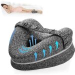 Coussin orthop�dique jambes / nuit, mousse m�moire, soutien hanches / sciatique, d�compression