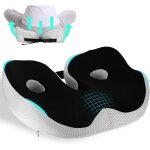 Coussin orthop�dique en mousse � m�moire de forme coccyx, coussin de bureau ergonomique, largeur de coussin ...