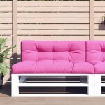 Coussin de palette rose 120x40x12 cm tissu