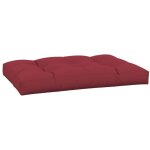 Coussin de palette rouge bordeaux 120x80x12 cm tissu vidaxl