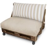 Happers - coussin pour palette toldotex ecru dossier 120x45x25 (uni) cru